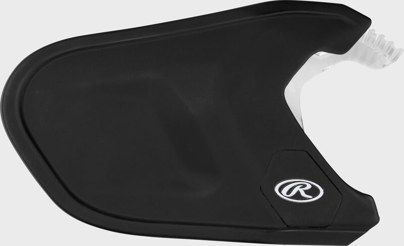 A black Mach Adjust EXT batting helmet extension - SKU: ADJEXT-B7