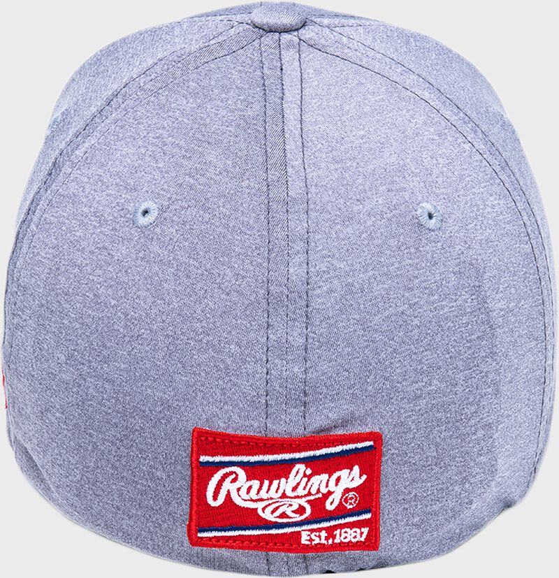 Back view of Rawlings Black Clover USA Heathered Fitted Hat - SKU: BCR1RUH0071 loading=
