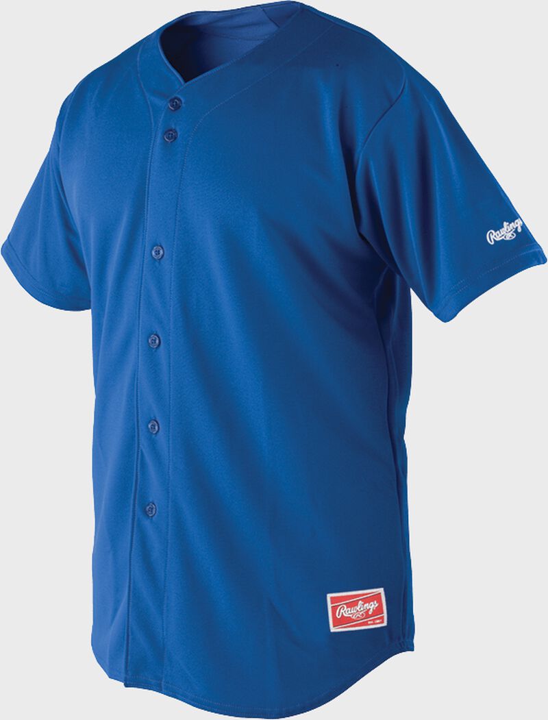 Front of Rawlings Royal Adult Short Sleeve Jersey - SKU #RBJ150 loading=