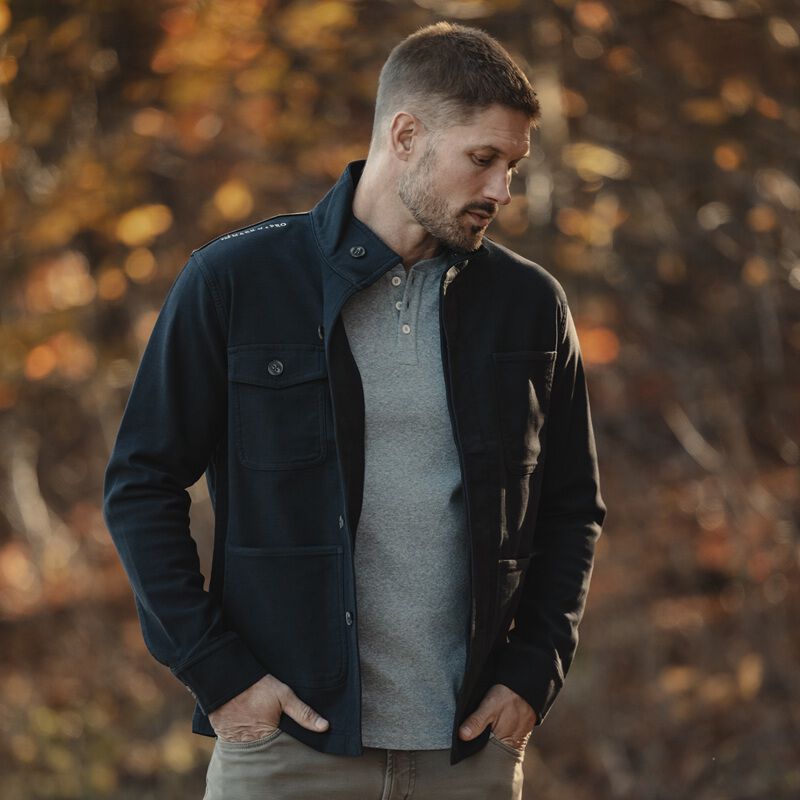 Rawlings x The Normal Brand Comfort Terry Chore Coat, Navy, Adult 2XL