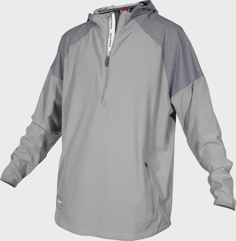 A blue gray Rawlings ColorSync long sleeve jacket - SKU: CSLSJ-BG