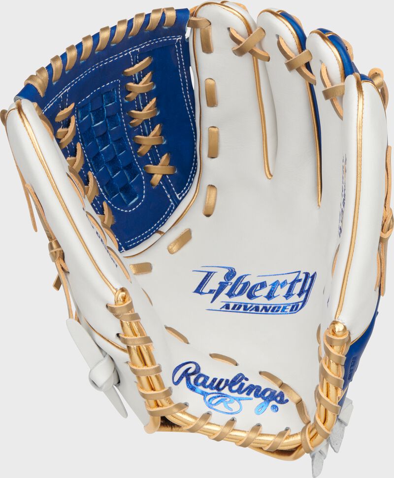 Liberty Advanced Color Series 12.5 in Fastpitch Glove, White/Royal, Right loading=