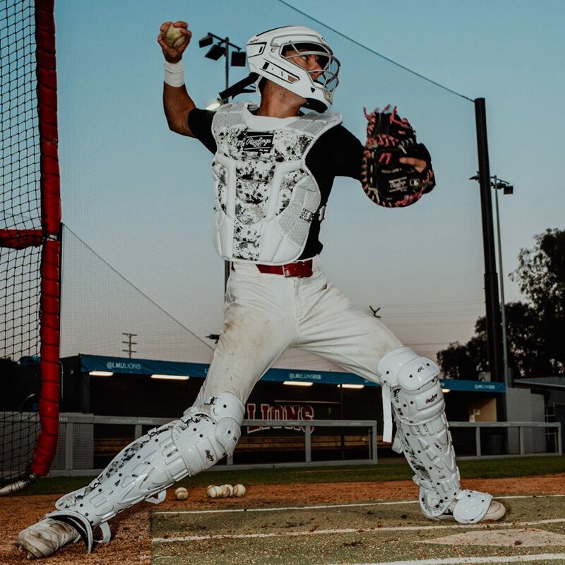 Limited Edition Mach Splatter Catcher's Gear Set, Adult, Black/White