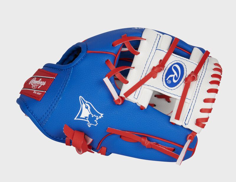 Thumb of a blue/white Toronto Blue Jays 10-inch team logo glove with a white I-web - SKU: 22000004111 loading=