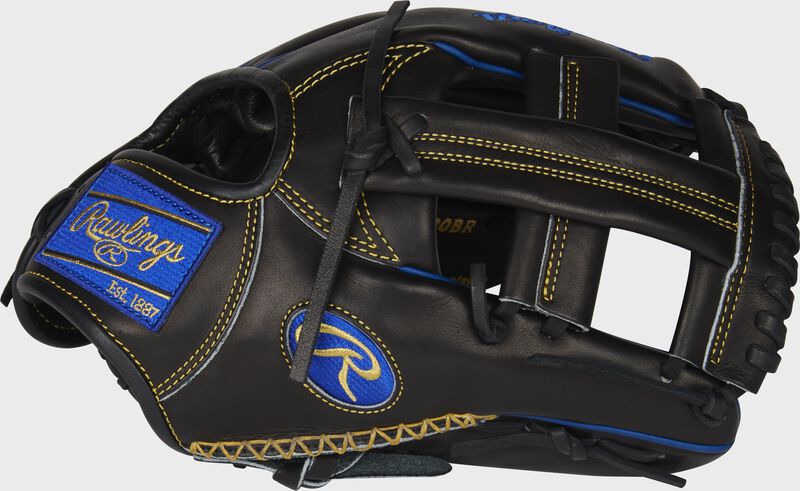 Thumb of a black 2022 Pro Preferred 11.5-Inch infield glove with a Single Post web - SKU: PROSNP4-20BR