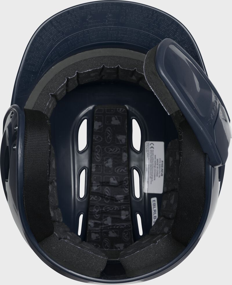 Inside view of R16 Reverse Clear Coat Batting Helmet | Junior & Senior - SKU: RSGR6R00