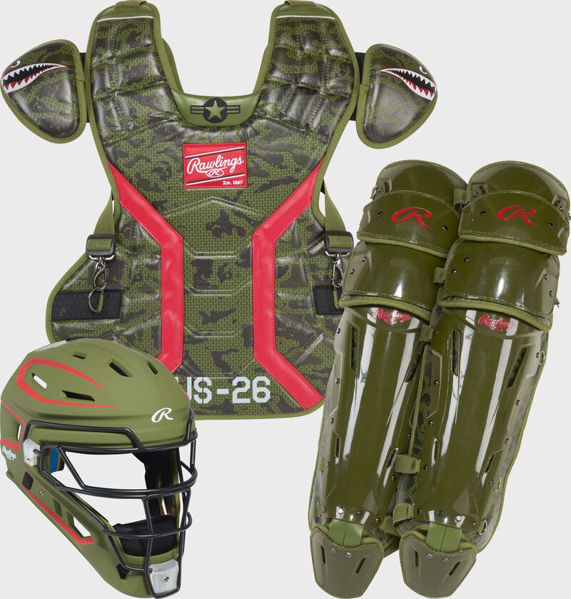 Rawlings Mach Pro Armed Forces Catcher's Set, Large