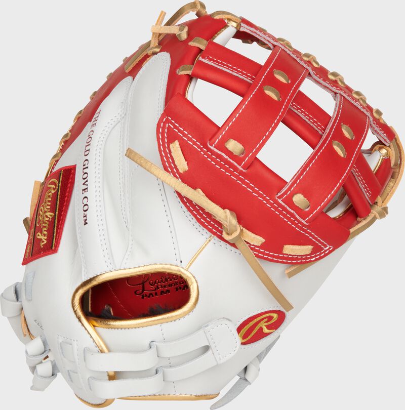 Liberty Advanced Color Series 34 in Catcher's Mitt, White/Scarlet, Right loading=