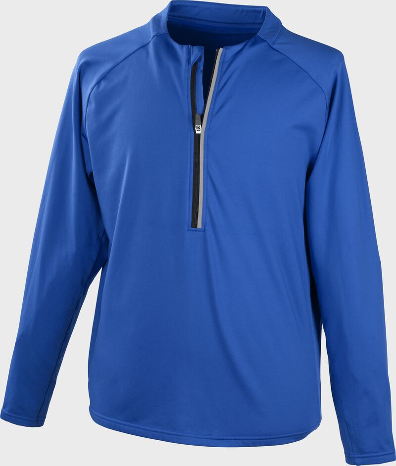 Front of a royal Rawlings ColorSync half-zip fleece pullover - SKU: CSTECH-R loading=