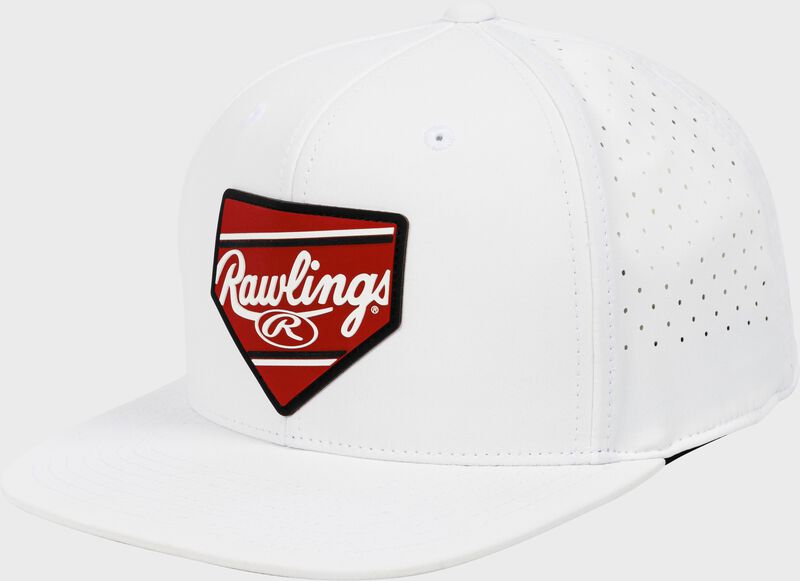 Rawlings Home Plate Performance Flat Bill Snapback Hat loading=