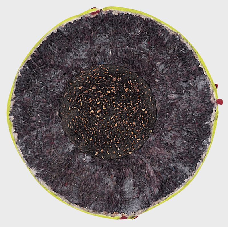 Center core of an Official League yellow baseball - SKU: RSGROLB1Y