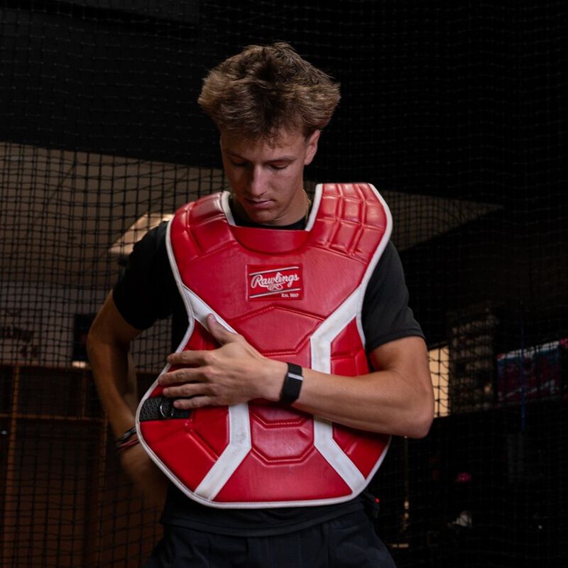 Rawlings Mach Pro Series Catcher's Set, Scarlet, L