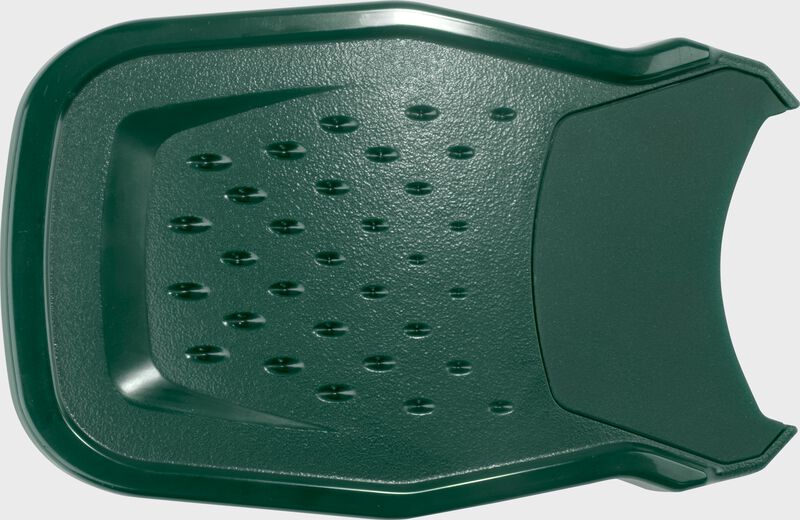 A dark green Rawlings RX2 Reverse adjustable batting helmet extension