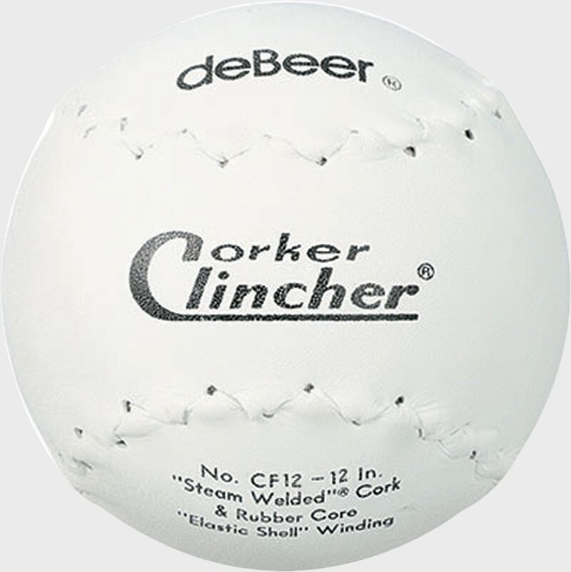A white W10185 deBEER 12-inch Clincher softball loading=