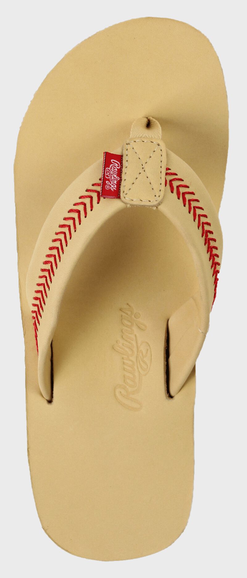 Men's Baseball Stitch Nubuck Leather Sandals loading=