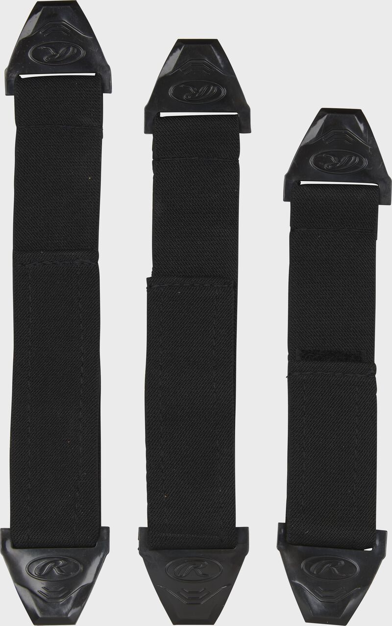 A set of 3 black Mach leg guard replacement straps - SKU: MLGE loading=