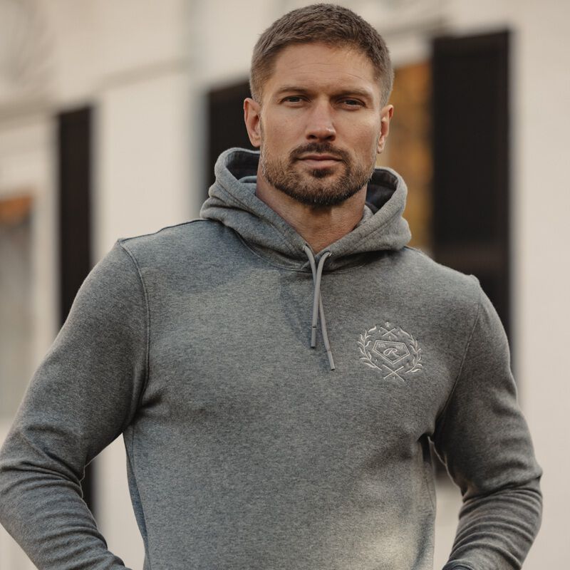 Rawlings x The Normal Brand Puremeso Fleece Hoodie, Athletic Grey, Adult 3XL