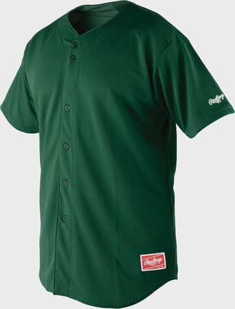 Short Sleeve Full Button Front Jersey, Adult & Youth