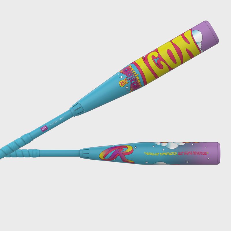 Rawlings Icon Fest Light Blue USSSA Baseball Bat, -10, 31 in
