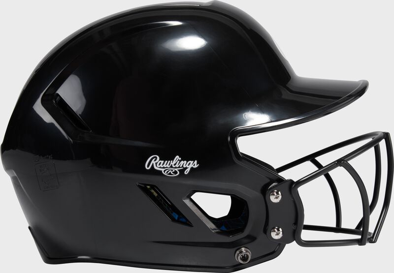 Rawlings CoolFlow Max Batting Helmet With Face Guard, Black, M/L