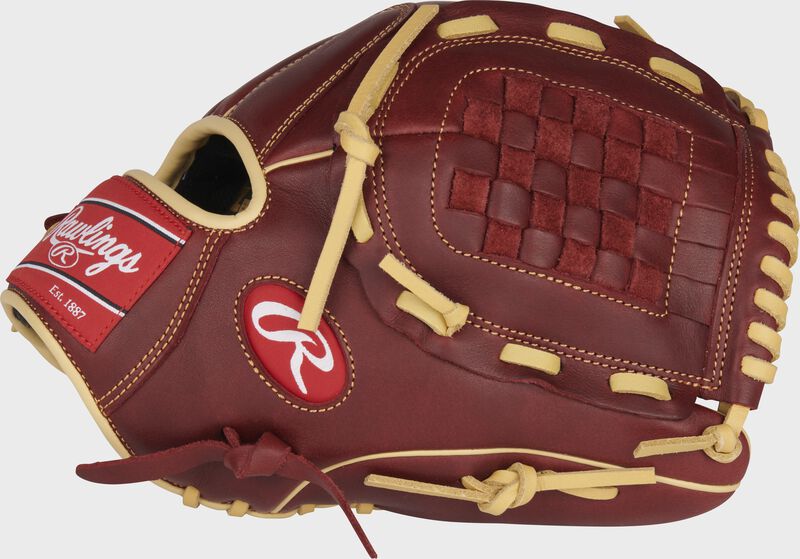 Thumb of a sherry 2022 Sandlot Series 12-Inch infield/pitcher's glove with a Basket web - SKU: S1200BSH loading=