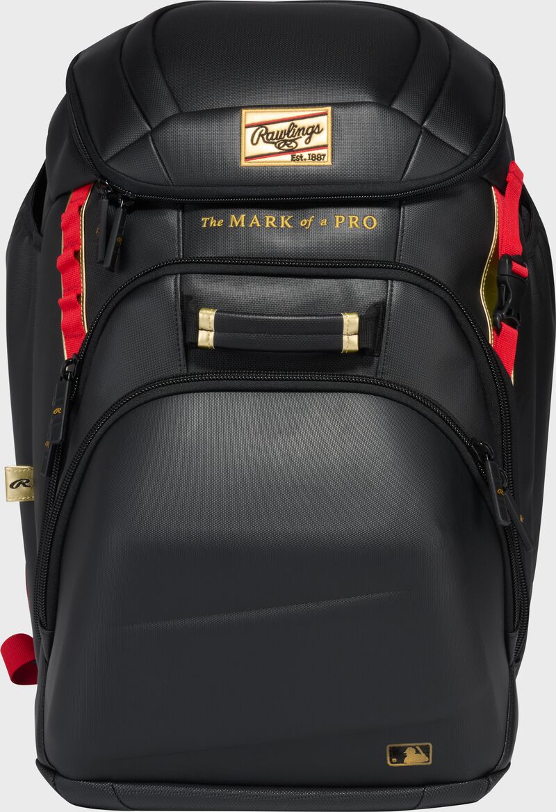 Rawlings Leather Gold Collection Backpack, Black