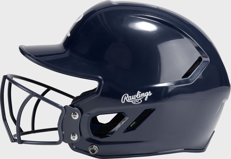 Rawlings CoolFlo Max Batting Helmet With Face Guard, Navy, M/L