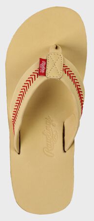 Women's Baseball Stitch Nubuck Leather Sandals