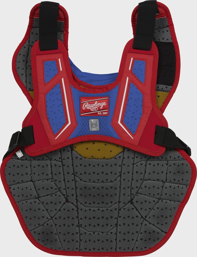 Back view of Rawlings Velo 2.0 Chest Protector | Meets NOCSAE - SKU: CPV2N loading=
