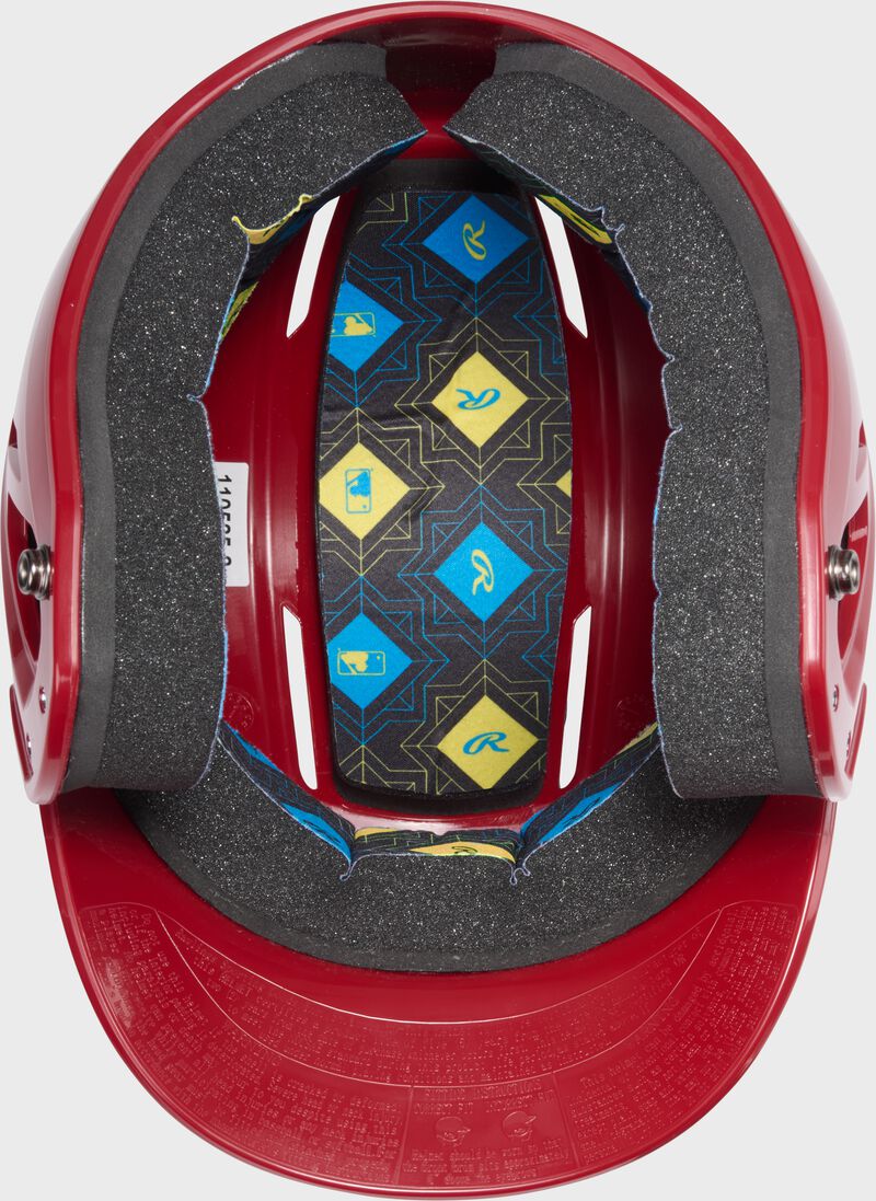 Rawlings CoolFlo Max Youth Batting Helmet, Scarlet, M/L