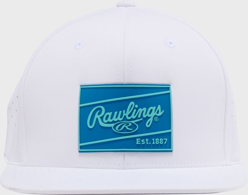 Rawlings White Performance Flat Bill Snapback Hat