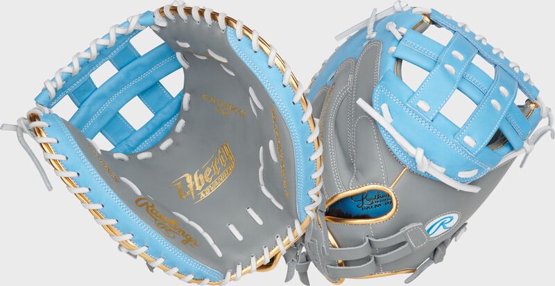 Liberty Advanced Color Series 34 in Catcher's Mitt, Gray/Columbia Blue, Right loading=