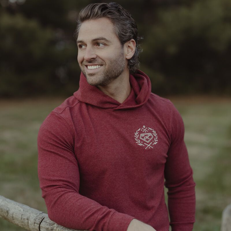 Rawlings x The Normal Brand Puremeso Fleece Hoodie, Maroon, Adult 3XL