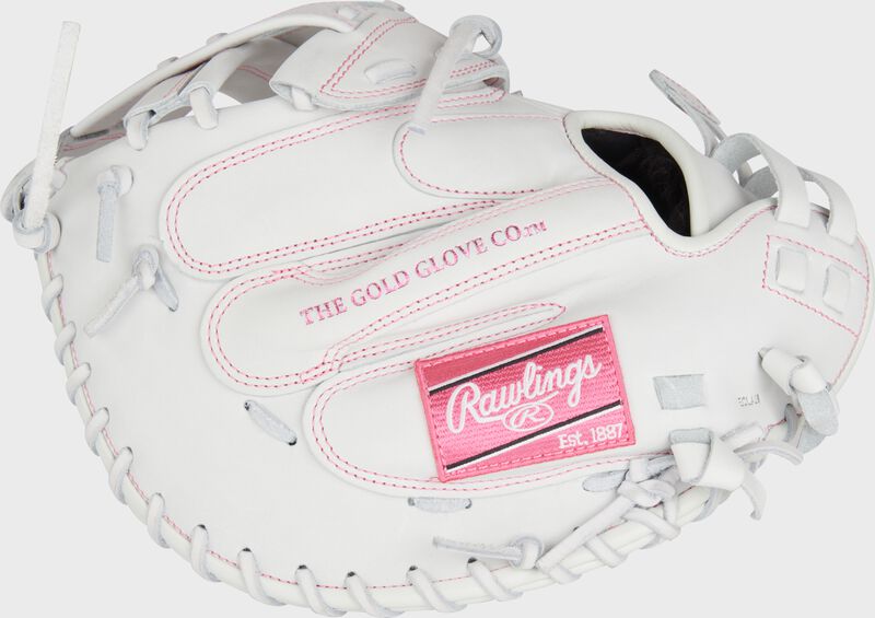 Liberty Advanced Color Series 34 in Catcher's Mitt, White/Pink, Right loading=
