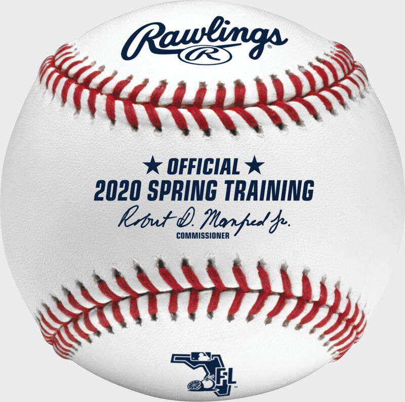 A MLB 2020 Florida Spring Training Baseball with the Official Ball of MLB stamp - SKU: ROMLBSTFL20