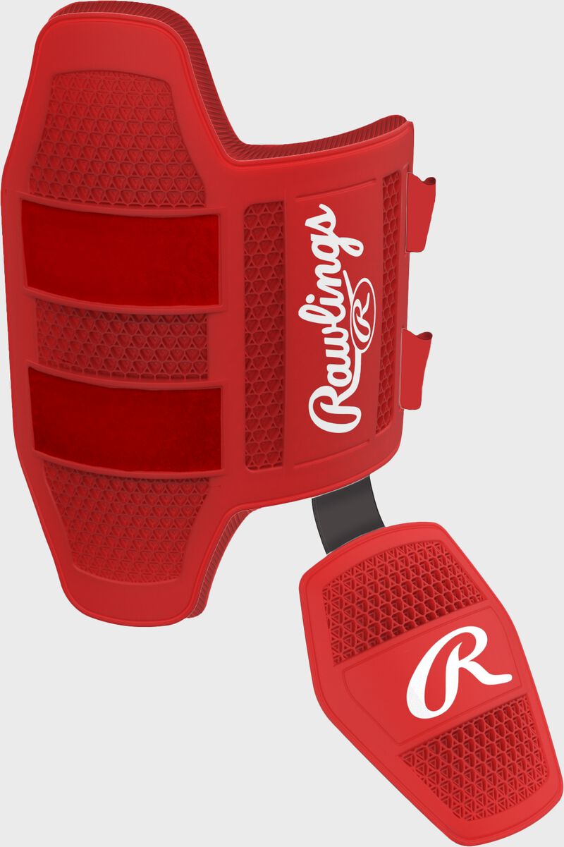 A scarlet Rawlings leg guard loading=