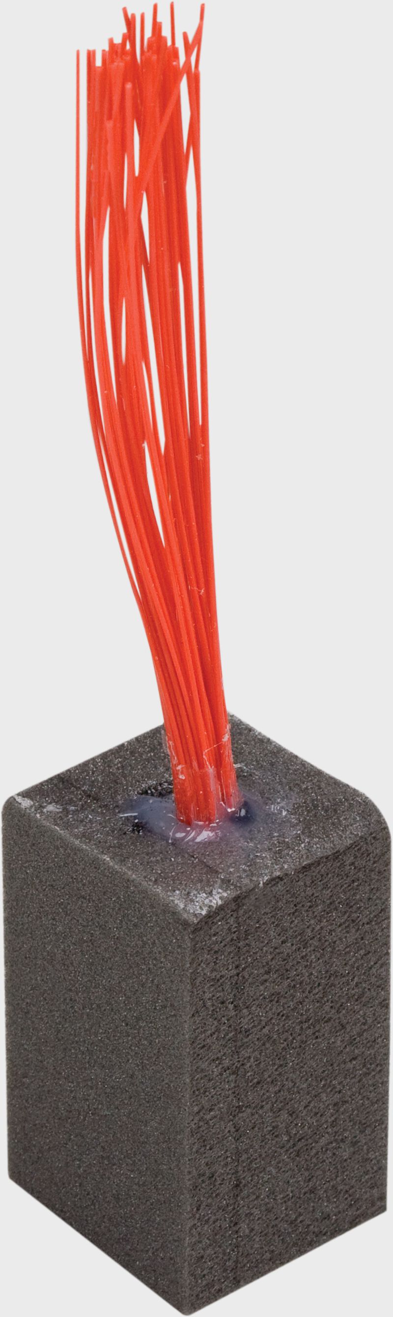A black Foam indicator plug with an orange colored indicator on top - SKU: RFAP