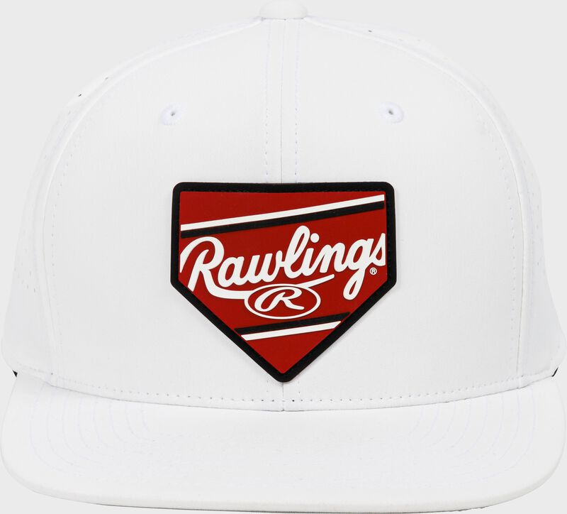 Rawlings Home Plate Performance Flat Bill Snapback Hat loading=