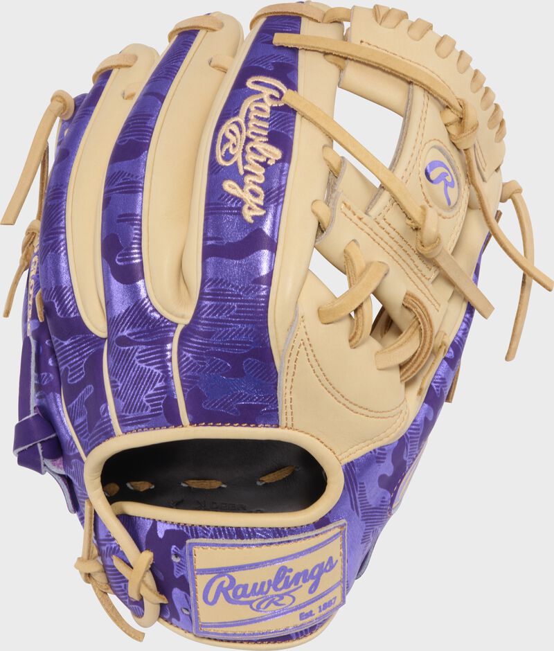 Rawlings Heart of the Hide Purple 11.5-Inch Infield Glove, Right Hand Throw