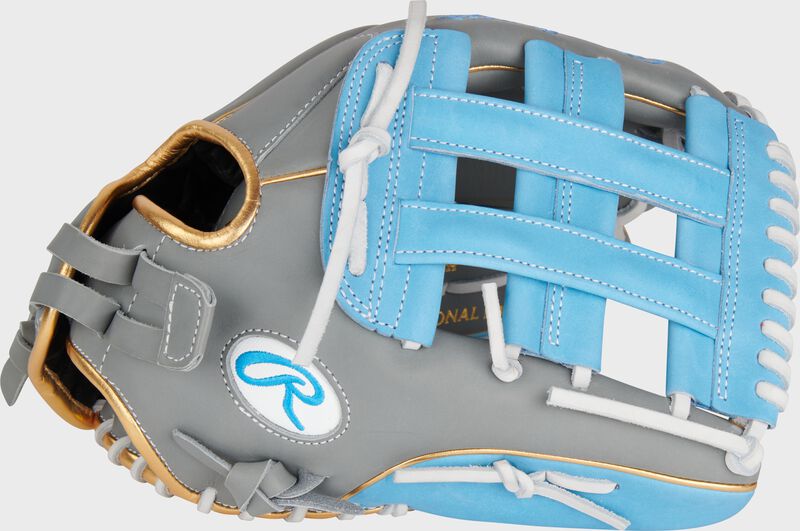 Liberty Advanced Color Series 12.75 in Outfield Glove, Gray/Columbia Blue, Left loading=