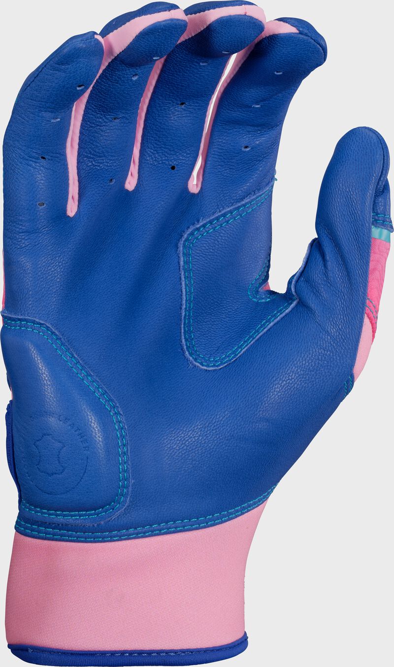Rawlings Workhorse Fun Burst Batting Gloves, Royal/Pink, Adult S