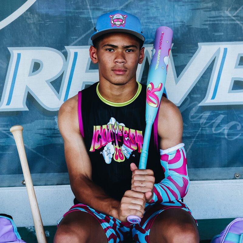 Rawlings Icon Fest Light Blue USSSA Baseball Bat, -10, 31 in