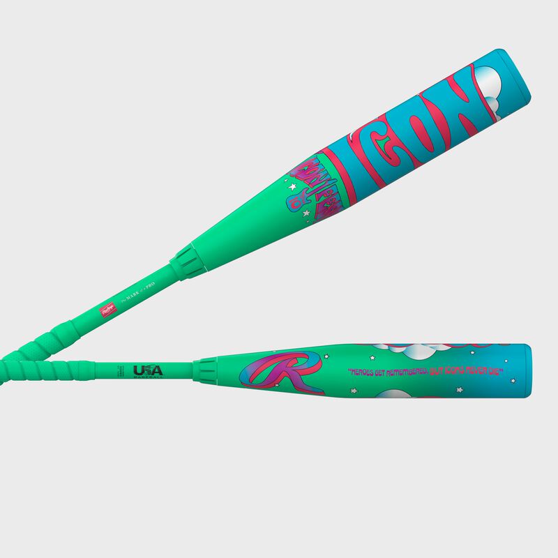 Rawlings Icon Fest Mint USA Baseball Bat, -10, 27 in