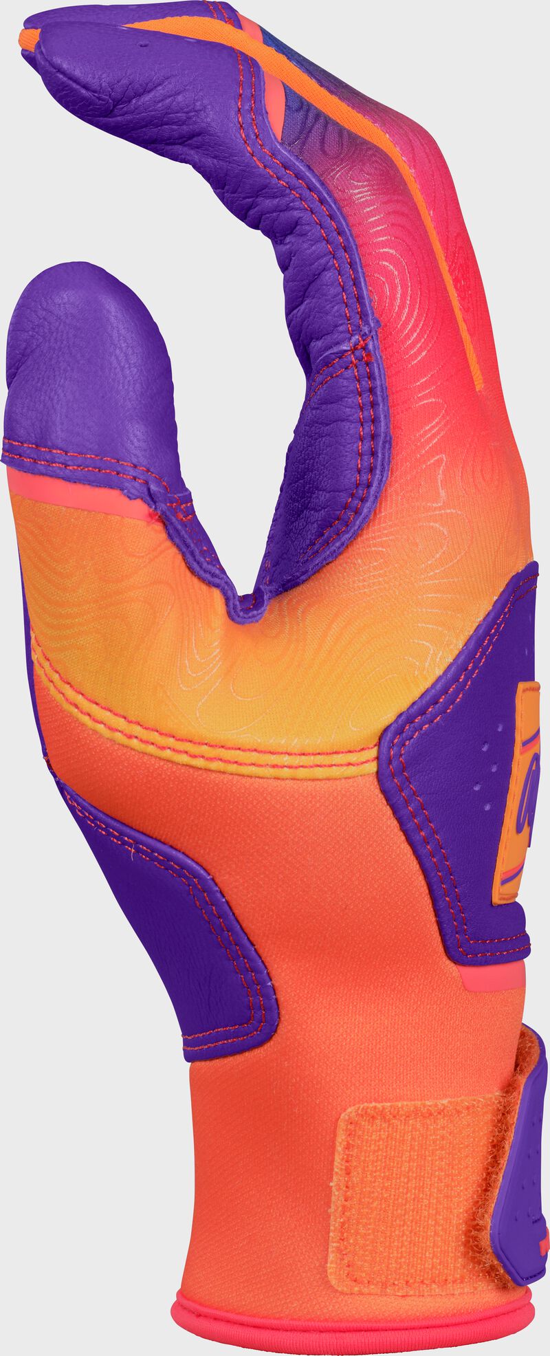 Rawlings Workhorse Fun Burst Batting Gloves, Purple/Orange, Youth S loading=