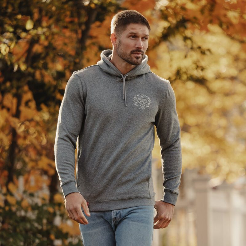 Rawlings x The Normal Brand Puremeso Fleece Hoodie, Athletic Grey, Adult 3XL