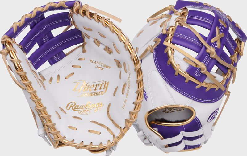 Liberty Advanced Color Series 13 in 1st Base Mitt, White/Purple, Left loading=