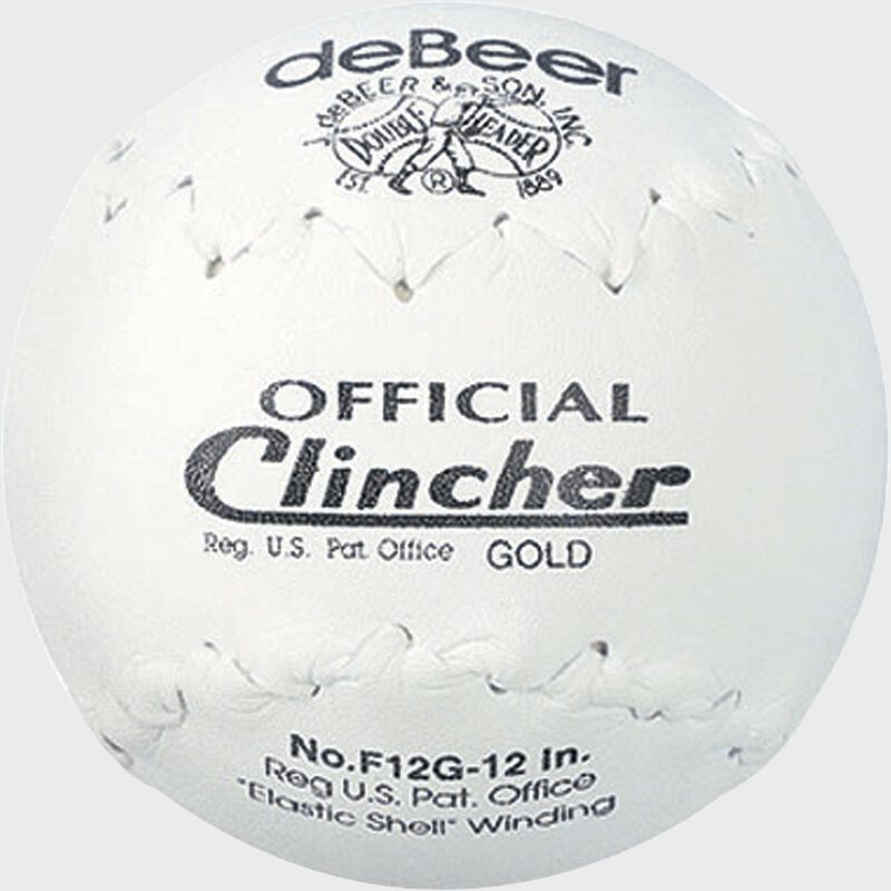 A white W10308 deBEER 12-inch Clincher softball loading=