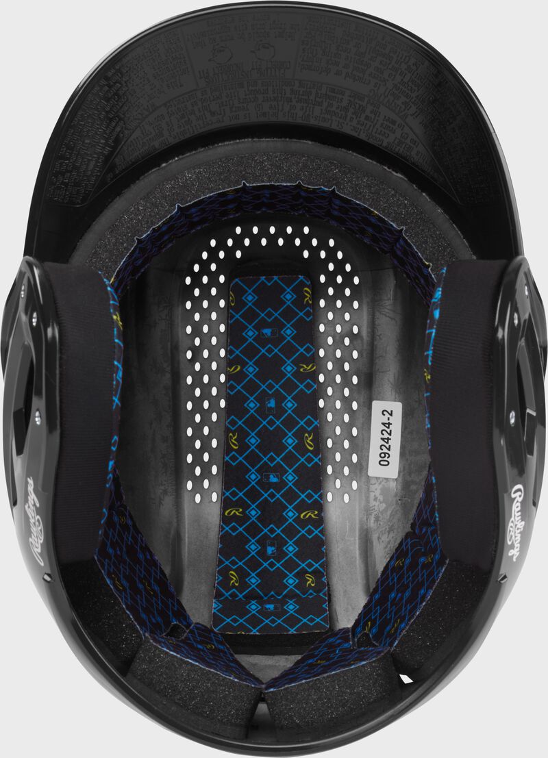 Rawlings RX2 Gloss Baseball Batting Helmet, Black, Senior