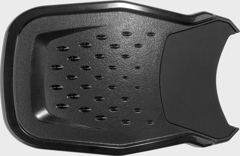 A black Rawlings RX2 Reverse adjustable batting helmet extension