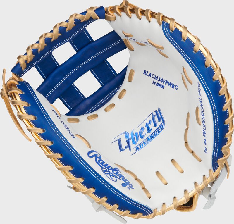 Liberty Advanced Color Series 34 in Catcher's Mitt, White/Royal, Right loading=